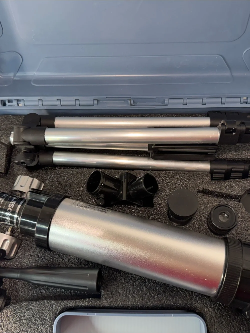 Aluminum Telescope Kit in Dusty Blue - Beginner Astronomer Set
